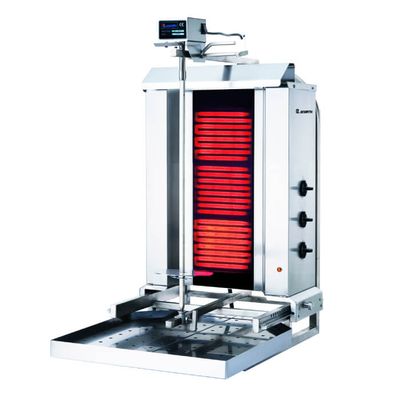 Kebabgrill 30kg / 3 brännare (rörlig)