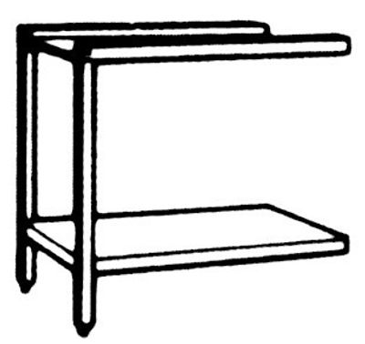 Utmatningsbänk 627x574x850 MM