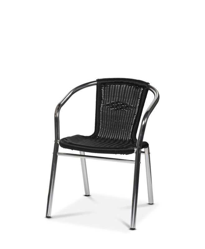 Karmstol Bistro ALU Svart