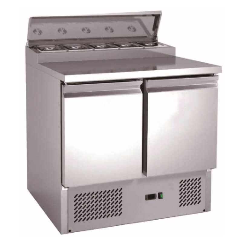 Kallskänksbänk 1/6 GN 2 dörrar, 900x700x970mm