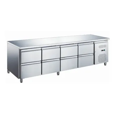 Grillkylbänk 223cm 8 draglådor
