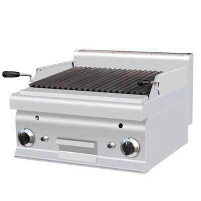 Lavastensgrill gas 2 zon 800x700x290 mm