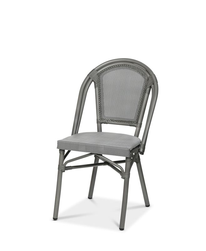 Stol Paris, grå/svartvit