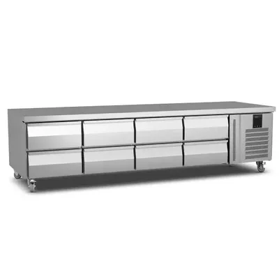 Grillkylbänk 240 cm 8 draglådor