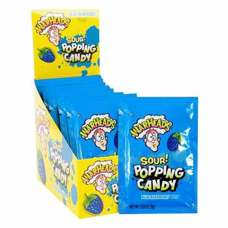 Warheads Sour Popping Candy Blue Raspberry 20st