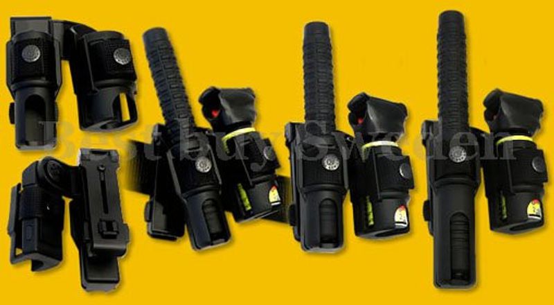 Dubbelhållare för ESP batong + 38mm Försvarsspray/Ficklampa