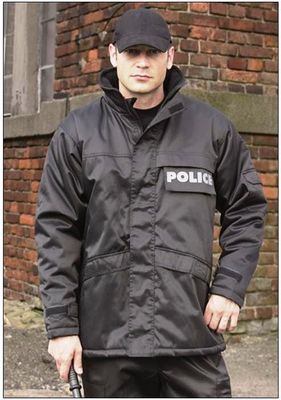 Svart SECURITY Parka