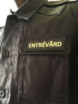 Entrévärdsmärke i tyg
