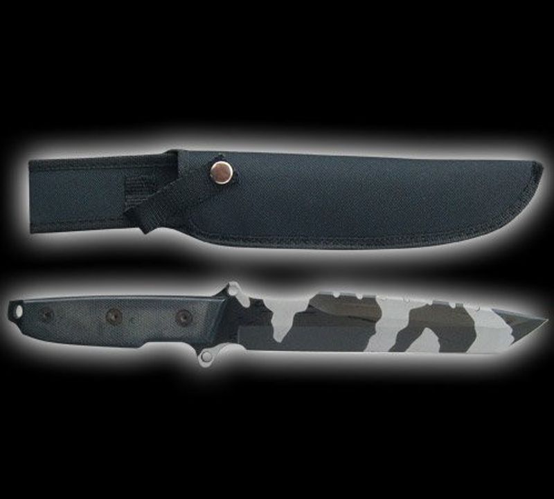 Kraftfull Militärkniv & Stridskniv - Cammofärg