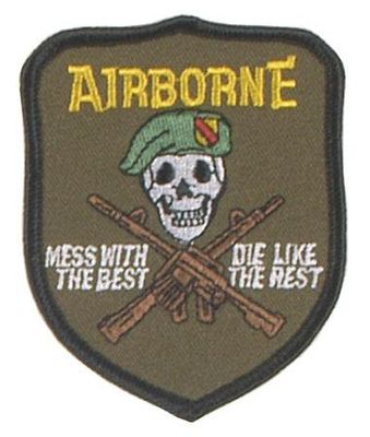 US Army märke - Airbone / mess with the best