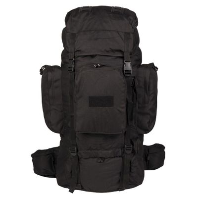 80 liter militär ryggsäck i svart, vandringsryggsäck 80l