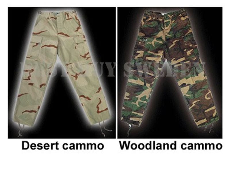 BDU byxor - Desert cammo & woodland cammo