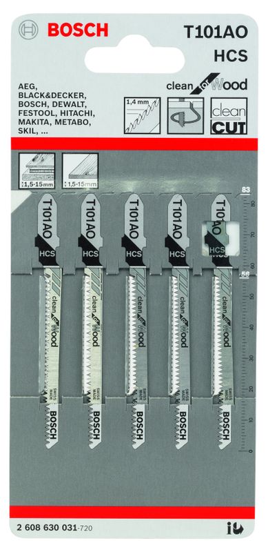 BOSCH STICKSÅGBLAD T101AO 5ST