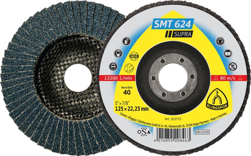 LAMELLSLIPSKIVA KLINGSPOR SMT 624 SUPRA FÖR ROSTFRITT STÅL/STÅL