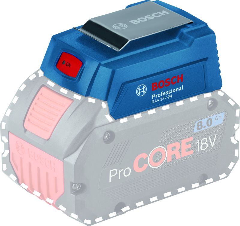 BOSCH BATTERIADAPTER GAA 18 V-24 USB-LADDARE