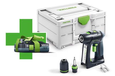 FESTOOL SKRUVDRAGARE C 18-BASIC-4,0 MED BATTERI OCH LADDARE