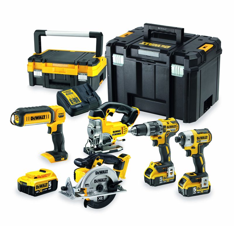 DEWALT MASKINKIT DCK551P3T 18V ELVERKTYG 5 MASKINER