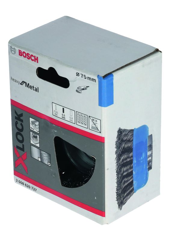 BOSCH KOPPBORSTE X-LOCK FLÄTAD STÅL 0,5X75MM