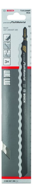 BOSCH STICKSÅGBLAD T1013 AWP CELLPLAST ISOLERING VÅGTAND 250MM