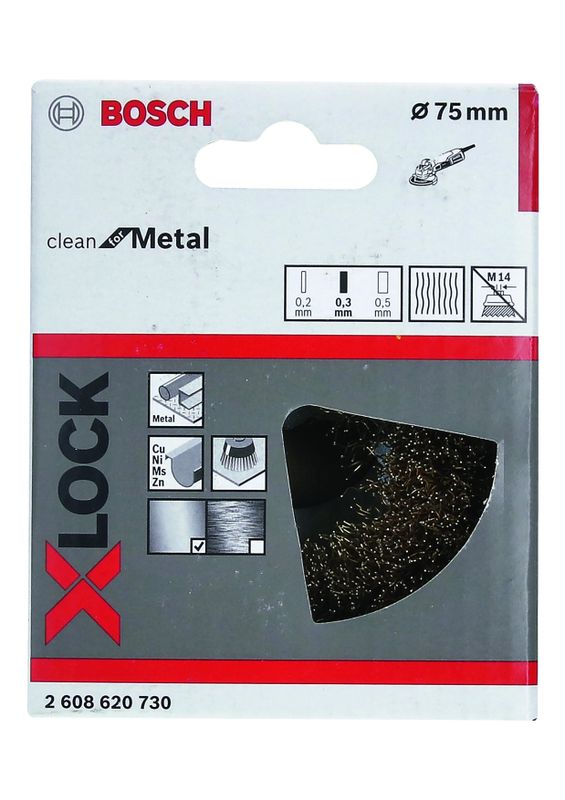 BOSCH KOPPBORSTE X-LOCK VÅGFORM MESS 0,3X75MM