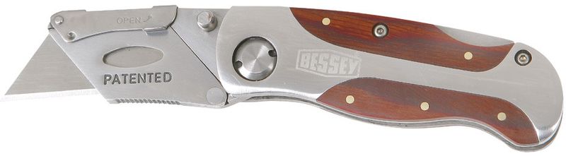 UNIVERSALKNIV BESSEY TRÄHANDTAG I ÄDELTRÄ BÄLTESCLIPS 160MM