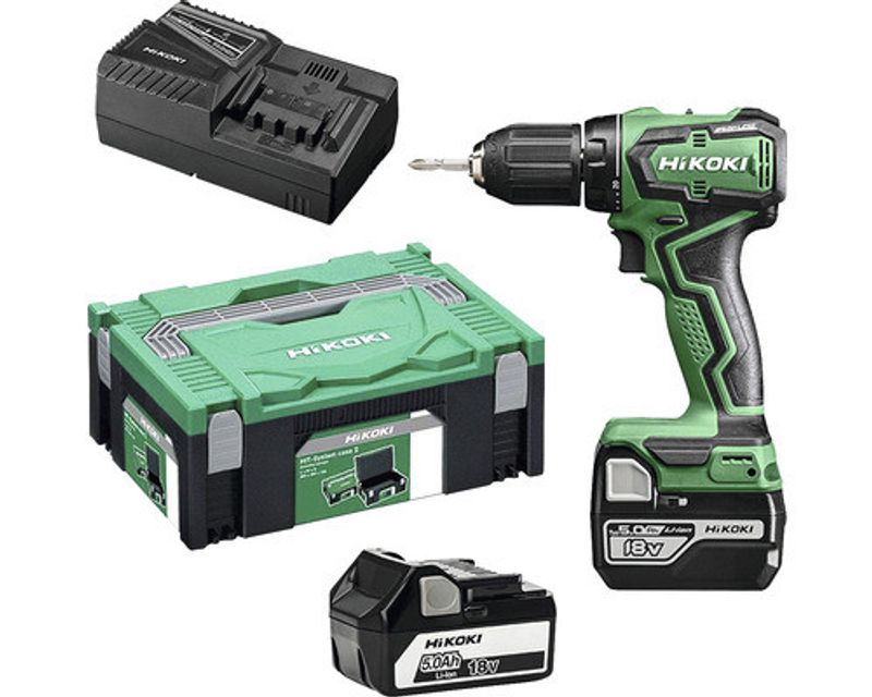 HIKOKI BORRSKRUVDRAGARE 18 V DS18DD (2x 5,0Ah batterier + laddare)