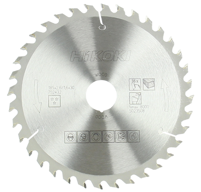 HIKOKI SÅGKLINGA 185X2,6 36T 30MM HÅL