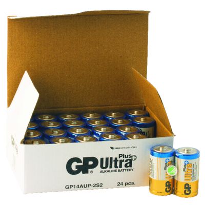 GP ULTRA PLUS ALKALINE C-BATTERI 14AUP/LR14 2-PACK