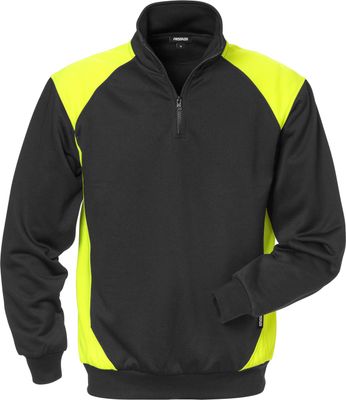 FRISTADS SWEATSHIRT KORT ZIP  7048 SHV