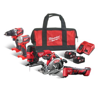MILWAUKEE MASKINKIT M18 FPP5K-502B 5 MASKINER
