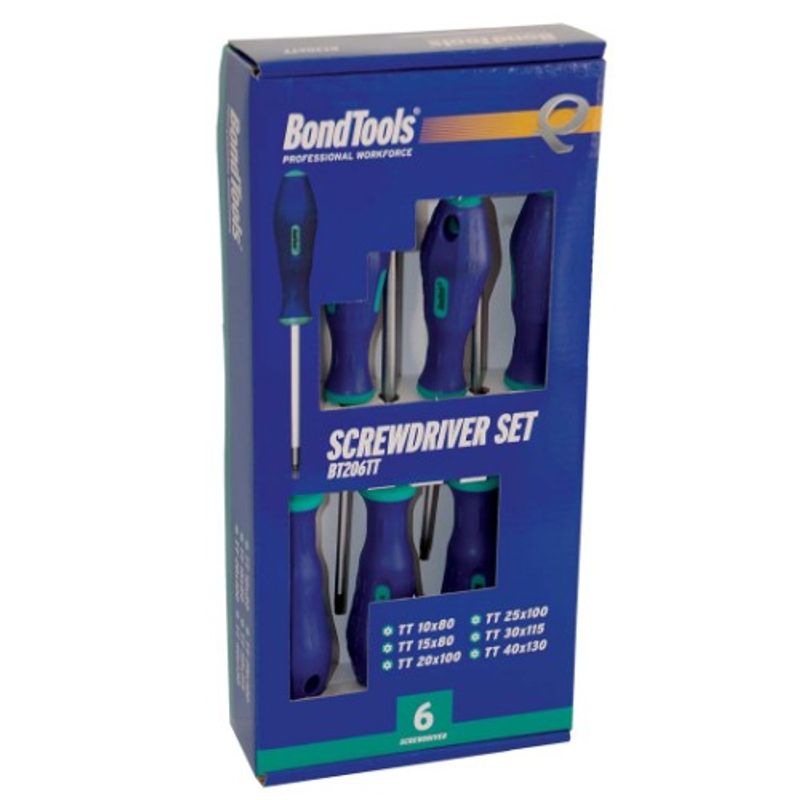 SKRUVMEJSELSATS TORX 6-DEL T10-T40 BONDTOOLS