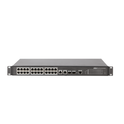 Switch 24-kanaler PoE+ Managed CCTV-mode