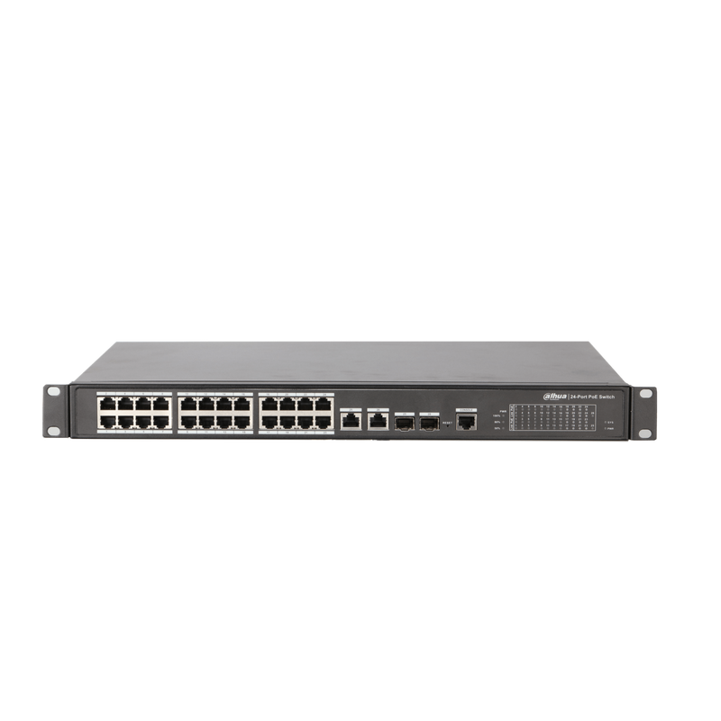 Switch 24-kanaler PoE+ Managed CCTV-mode