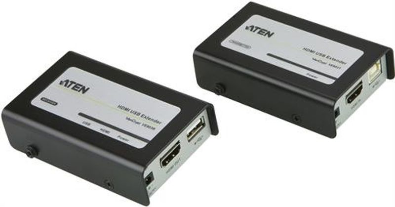 HDMI och USB-förlängare 60 m över CAT-kabel