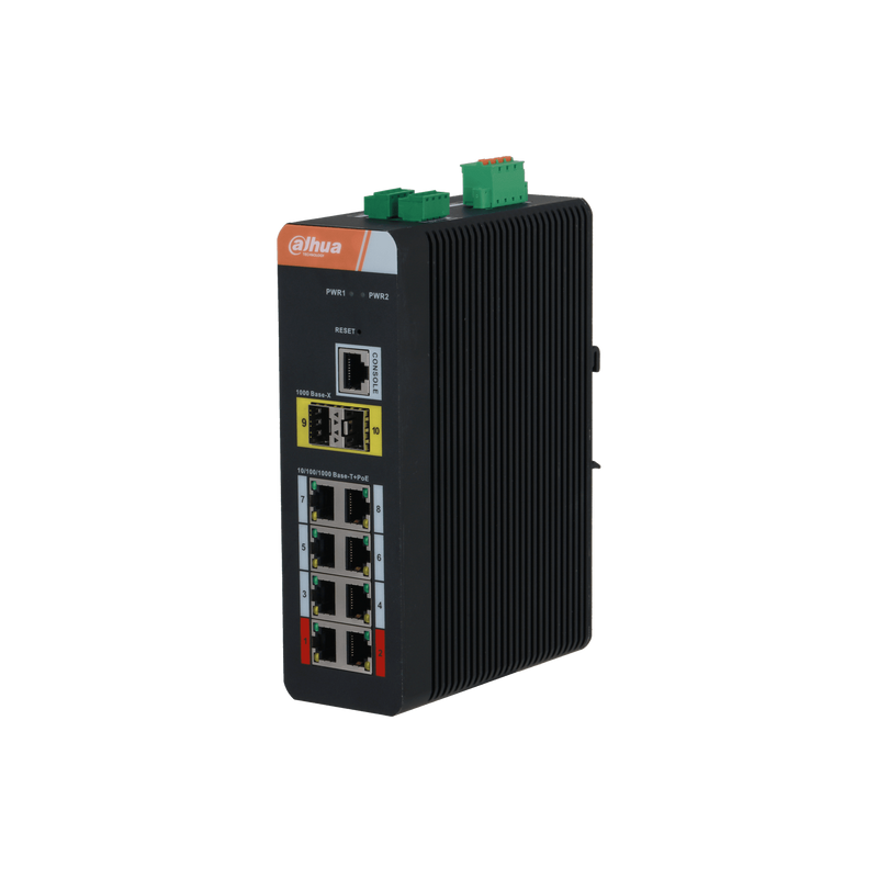 10-port Gigabit Industrial Switch with 8-port PoE