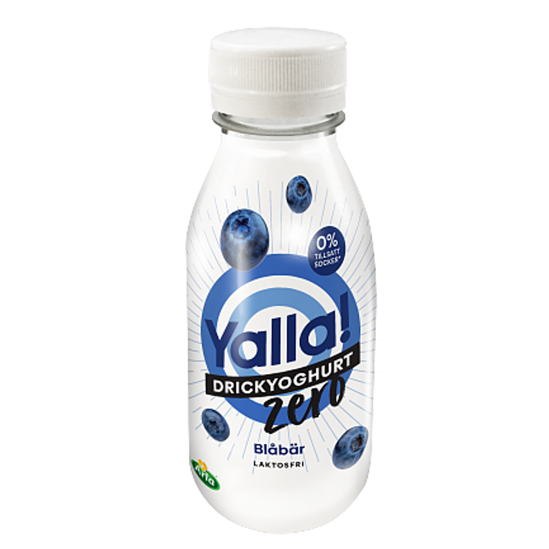 YALLA ZERO LAKTOSFRI - DRICKYOGHURT BLÃBÃR