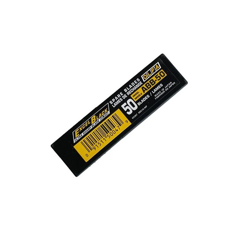 OLFA ABB-50 SVARTA Extra vassa Knivblad - 50-pack
