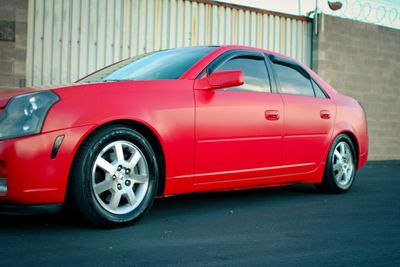 Avery Satin Carmine Red