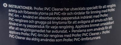 Profec Lösningsmedel och rengöringsmedel för PVC & ABS