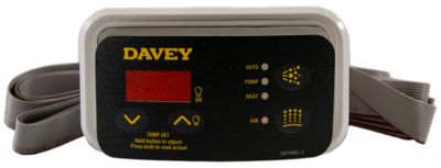 Davey Spa Power SP601 Touch Panel (rektangulär) - Temp Up/Light, Temp Down, Jets, Blower