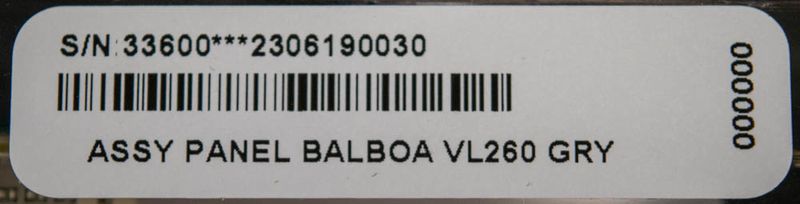 Balboa Styrpanel VL260 - Jets, Light, Cool, Warm - 55081