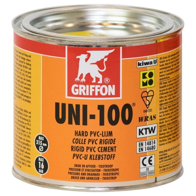 Griffon Uni-100 Rigid PVC Cement, Lim 500 ml