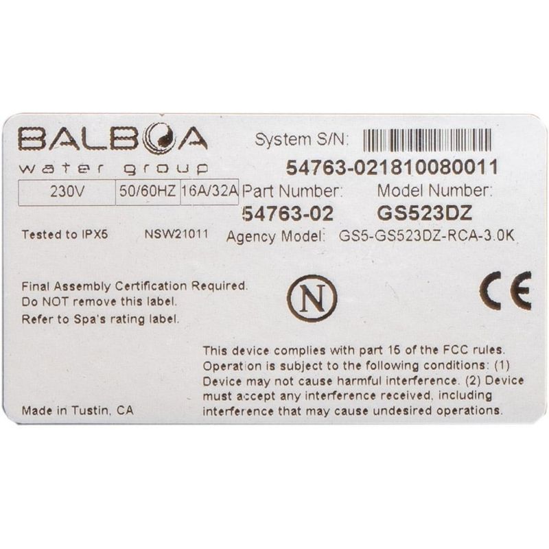 Balboa GS523DZ