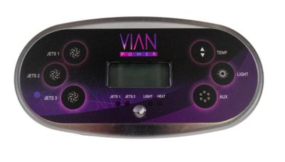 VIAN Power (Balboa) Styrpanel TP600 - Jets 1, Jets 2, Jets 3, Up, Down, Light