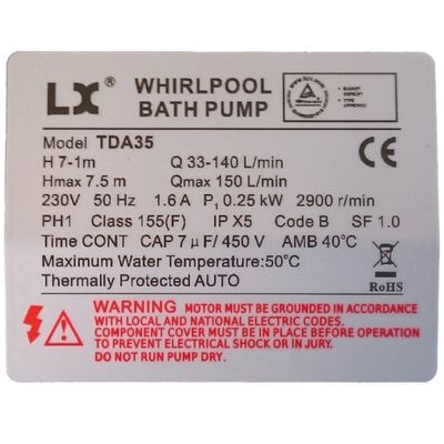 LX Whirlpool TDA35