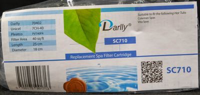 Spa Filter L 248 mm; YD 178 mm; SC710 (Darlly)