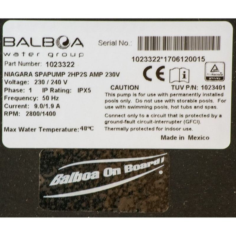 Balboa Niagara Pump, 2.0hk, 2 växlar