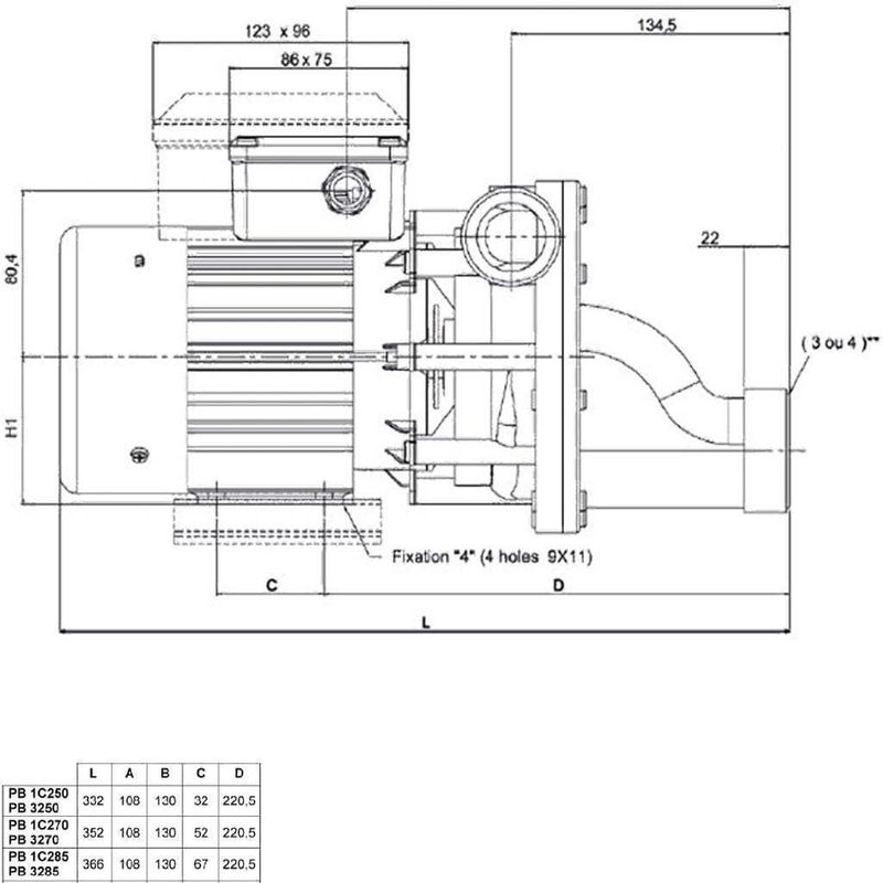 Sirem PB 1C 250 L4B