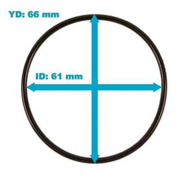 Packning / O-ring som passar till Vatten fördelare, 2 tum, YD 66mm och tjocklek ca 2.5 mm