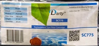 Spa Filter L 410 mm; YD 200 mm; SC775 (Darlly)